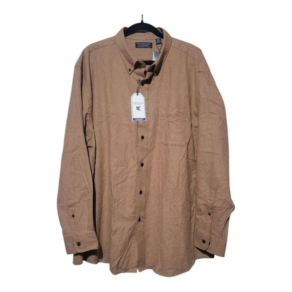 Portuguese Flannel Roundtree Yorke Long Sleeve Solid Sport Shirt XXL Fall Brown - Picture 4 of 10